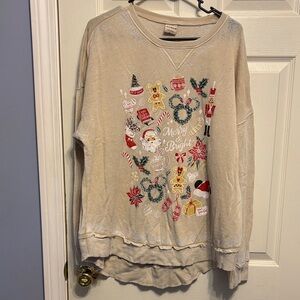 Women’s Chika-d Hi Lo Disney Christmas Sweatshirt